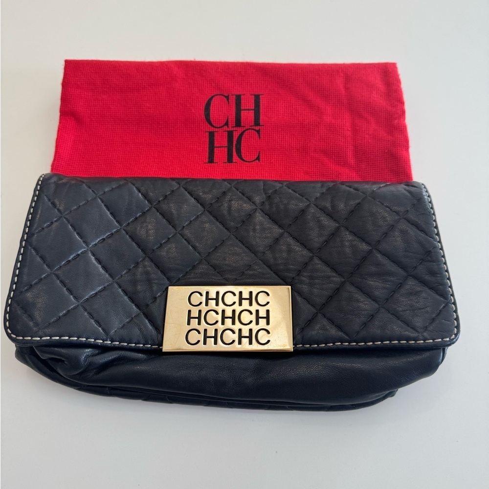 Quilted Black Clutch